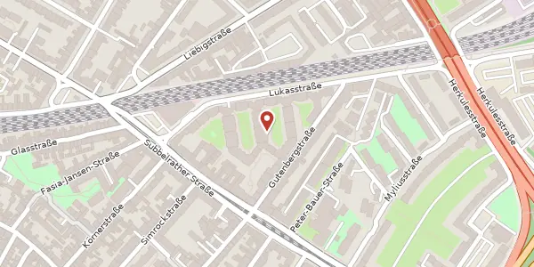 Karte der Umgebung von Lukasstr. 16 B, 50823 Köln