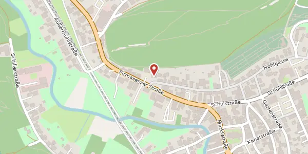 Karte der Umgebung von Pirmasenser Straße 16-18, 66994 Dahn