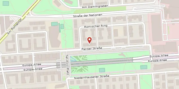 Karte der Umgebung von Pariser Str. 18, 60486 Frankfurt