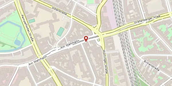 Karte der Umgebung von Am Wehrhahn 85, 40211 Düsseldorf