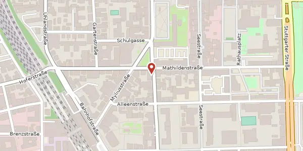 Karte der Umgebung von Solitudestraße 2 - 4, 71638 Ludwigsburg