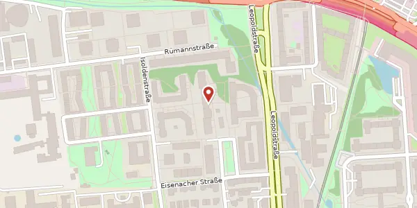 Karte der Umgebung von Wartburgplatz 11, 80804 München
