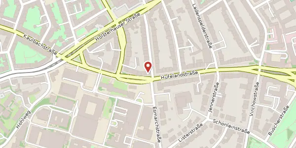 Karte der Umgebung von Hufelandstr. 56, 45147 Essen