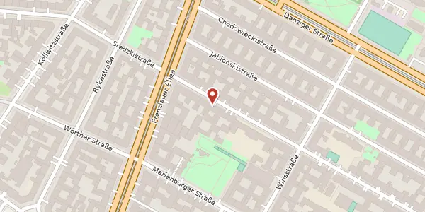 Karte der Umgebung von Christburger Straße 4, 10405 Berlin