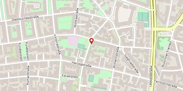 Karte der Umgebung von Bismarckstr. 22, 80803 München