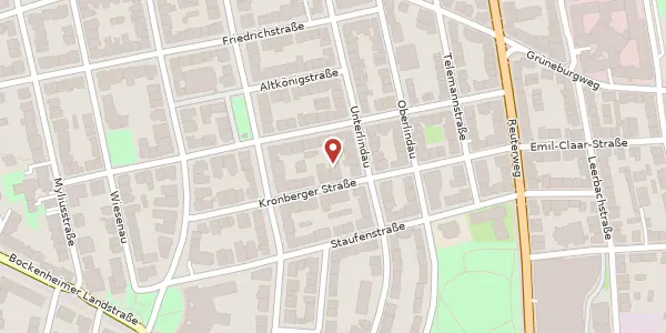 Karte der Umgebung von Kronberger Str. 28, 60323 Frankfurt