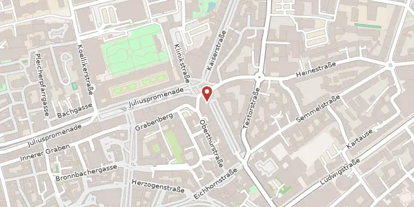 Karte der Umgebung von Theaterstr. 2, 97070 Würzburg