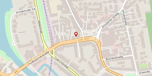 Karte der Umgebung von Hudtwalckerstr. 37, 22299 Hamburg