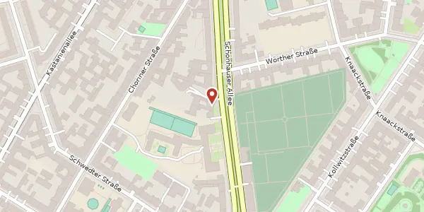 Karte der Umgebung von Schönhauser Allee 163, 10435 Berlin