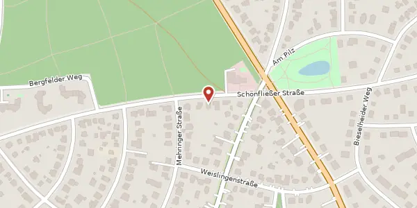 Karte der Umgebung von Schönfließer Straße 76, 13465 Berlin