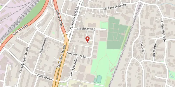 Karte der Umgebung von Wackerstraße 15, 79108 Freiburg im Breisgau