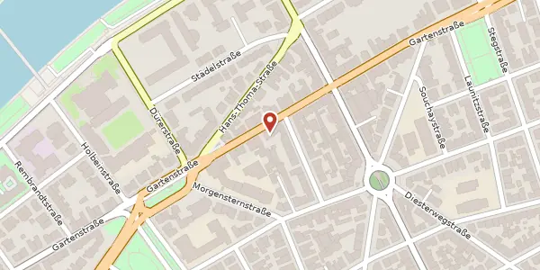 Karte der Umgebung von Gartenstr. 45, 60596 Frankfurt