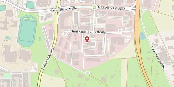 Karte der Umgebung von Ferdinand-Braun-Straße 15, 74074 Heilbronn