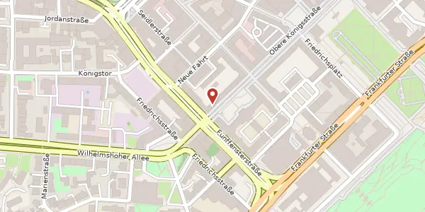 Karte der Umgebung von Obere Königsstraße 9, 34117 Kassel