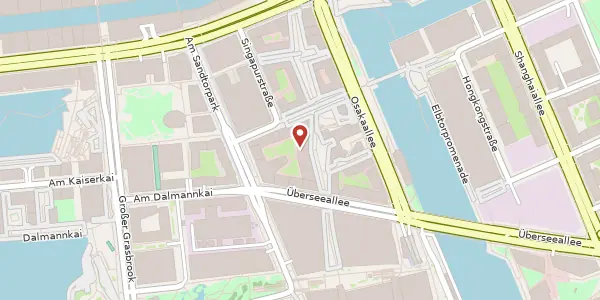 Karte der Umgebung von Überseeboulevard 6, 20457 Hamburg