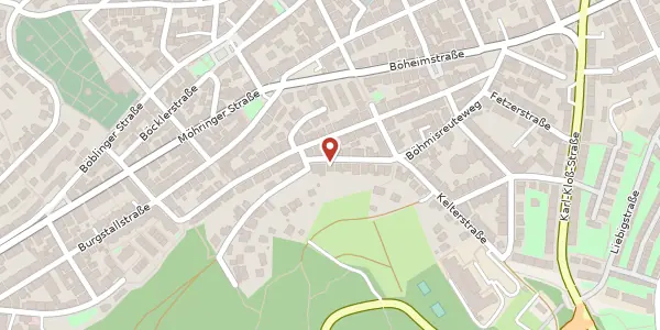 Karte der Umgebung von Böhmisreuteweg 43, 70199 Stuttgart
