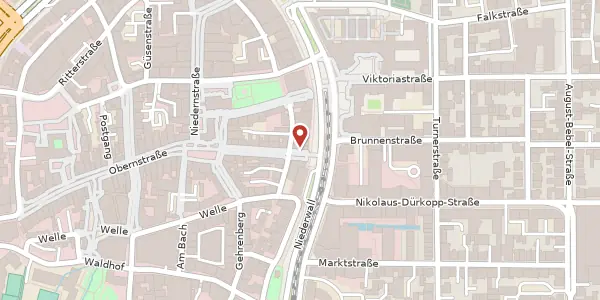 Karte der Umgebung von Rathausstr. 13, 33602 Bielefeld
