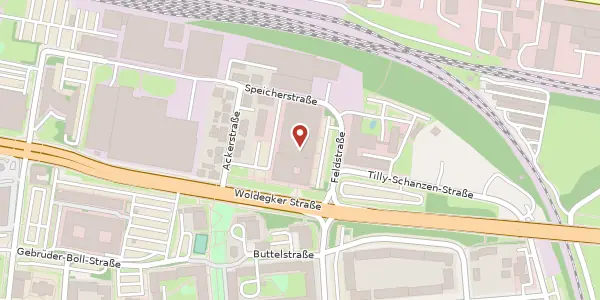 Karte der Umgebung von Woldegker Straße 27, 17033 Neubrandenburg