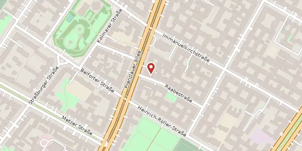 Karte der Umgebung von Raabestraße 17, 10405 Berlin