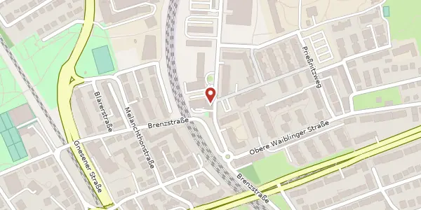 Karte der Umgebung von Martha-Schmidtmann-Straße 7, 70374 Stuttgart