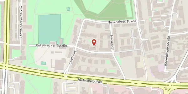 Karte der Umgebung von Fritz Hecker Straße 96, 50968 Köln