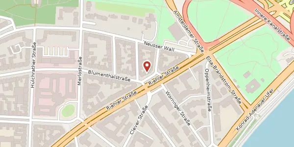 Karte der Umgebung von Riehler Platz 3, 50668 Köln