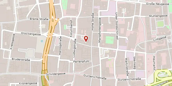 Karte der Umgebung von Brückenstr. 2, 50667 Köln