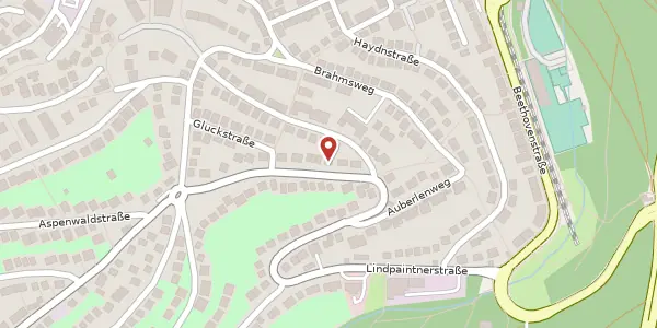 Karte der Umgebung von Brucknerstraße 31, 70195 Stuttgart