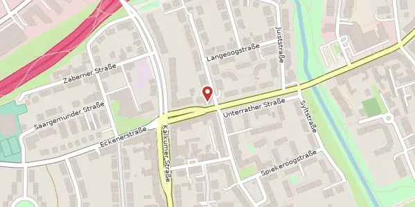 Karte der Umgebung von Unterrather Str. 176, 40468 Düsseldorf