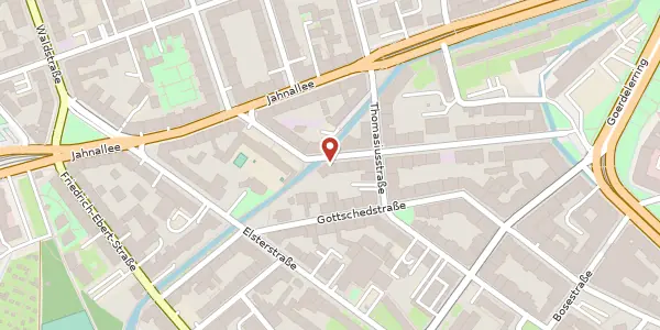 Karte der Umgebung von Lessingstraße 23, 04109 Leipzig