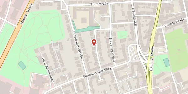Karte der Umgebung von Kerkerinckstr. 12, 48151 Münster