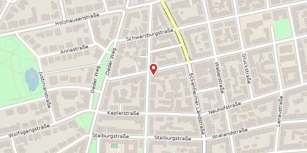 Karte der Umgebung von Humboldtstr. 72, 60318 Frankfurt