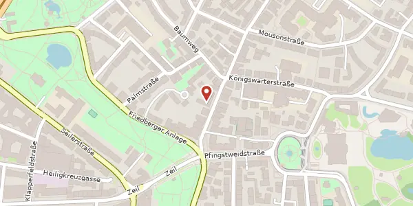 Karte der Umgebung von Sandweg 9, 60316 Frankfurt