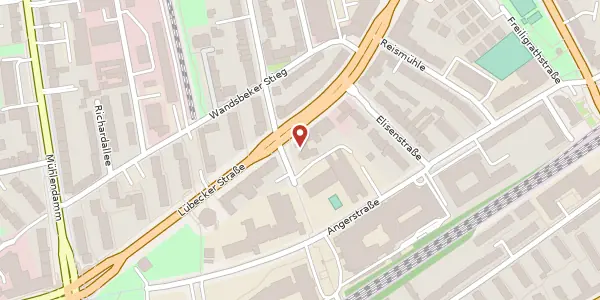 Karte der Umgebung von Alfredstraße 1, 22087 Hamburg