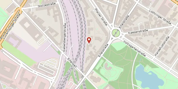 Karte der Umgebung von Eifelplatz 9, 50677 Köln
