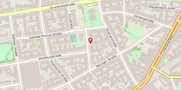 Karte der Umgebung von Merseburger Straße 5, 10823 Berlin