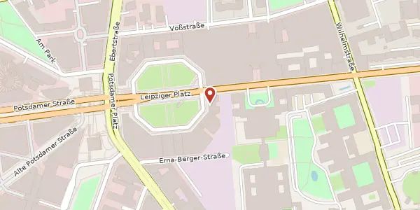 Karte der Umgebung von Leipziger Platz 11, 10117 Berlin