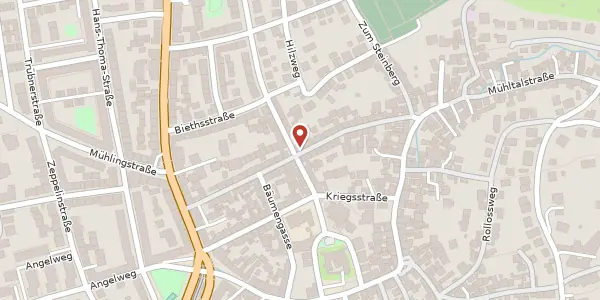 Karte der Umgebung von Friedensstraße 27, 69121 Heidelberg