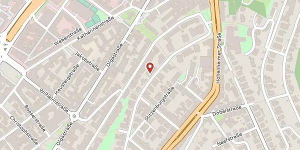Karte der Umgebung von Danneckerstraße 28, 70182 Stuttgart