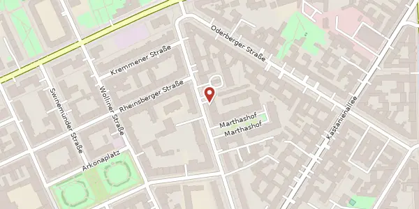 Karte der Umgebung von Schwedter Straße 41, 10435 Berlin
