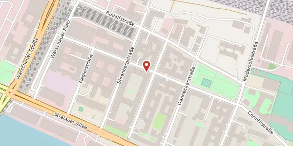 Karte der Umgebung von Rotherstrasse 26, 10245 Berlin