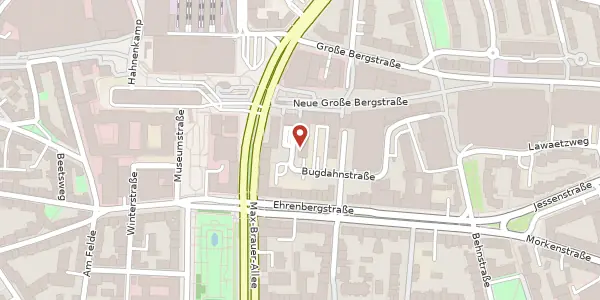 Karte der Umgebung von Bugdahnstraße 5, 22767 Hamburg