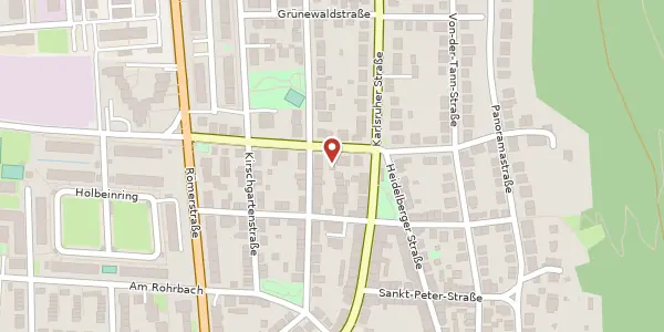 Karte der Umgebung von Sickingenstraße 1a, 69126 Heidelberg