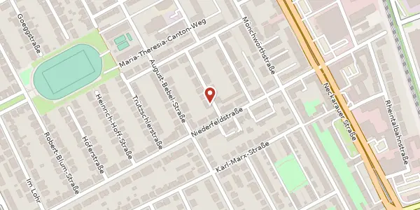 Karte der Umgebung von Karl-Traub-Str. 18, 68199 Mannheim