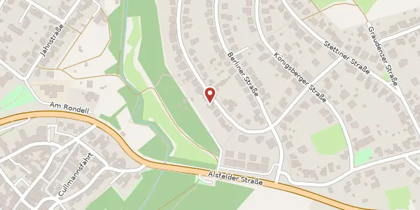 Karte der Umgebung von Breslauer Str. 12, 35305 Grünberg