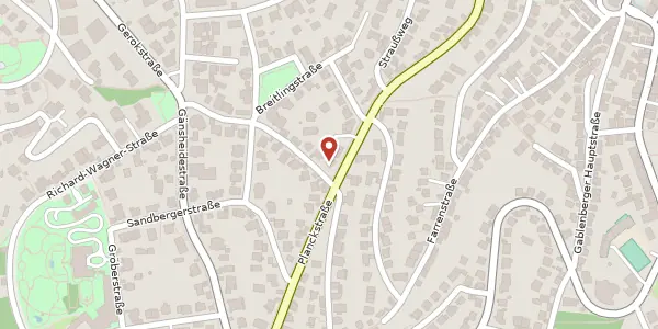 Karte der Umgebung von Gerokstraße 83, 70184 Stuttgart