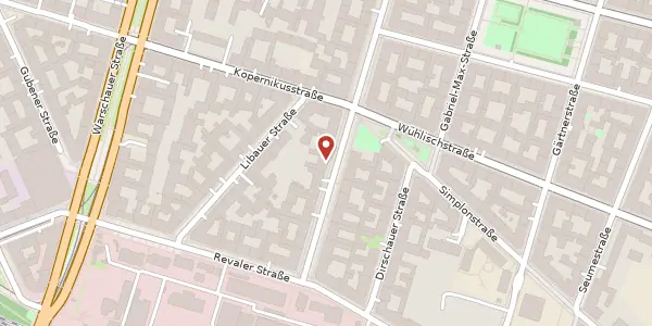 Karte der Umgebung von Simon-Dach-Straße 17, 10245 Berlin