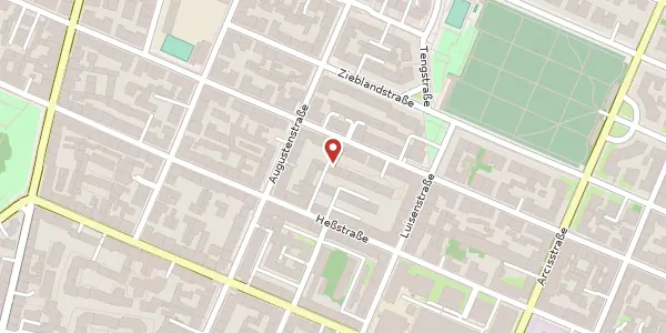 Karte der Umgebung von Schellingstr. 109a, 80798 München