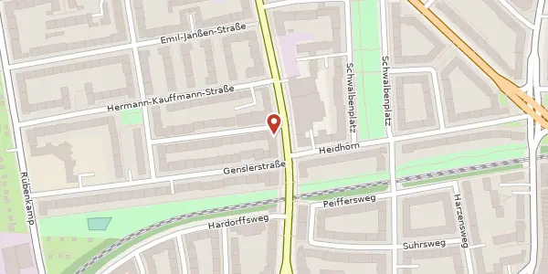 Karte der Umgebung von Fuhlsbüttler Str. 169, 22307 Hamburg
