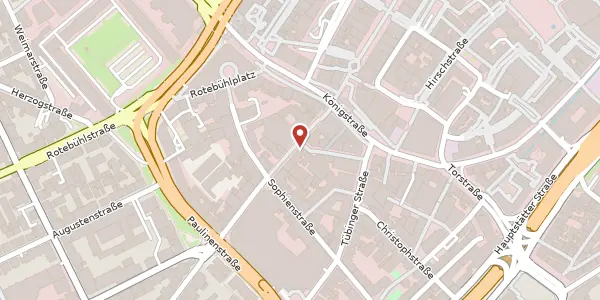 Karte der Umgebung von Marienstraße 3, 70178 Stuttgart